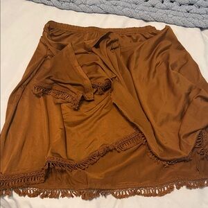 Asymmetrical Brown Skirt